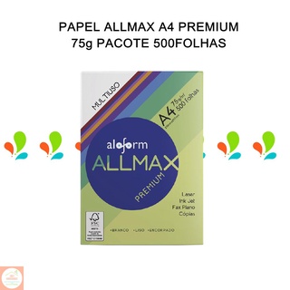 RESMA PAPEL SULFITE A4 500 FOLHAS ALLMAX PREMIUM MULTIUSO - 75g