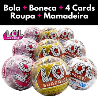 5 Bolas LOL Surprise + 1 Boneca + Roupas + Mamadeira + 4 Cards | COMPLETA (1)