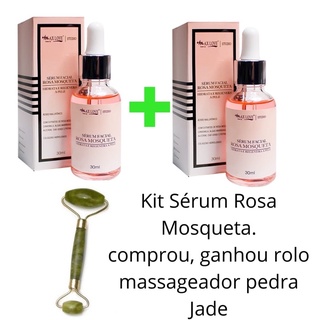 Kit Sérum 2 Rosa mosqueta + Rolinho pedra de Jade