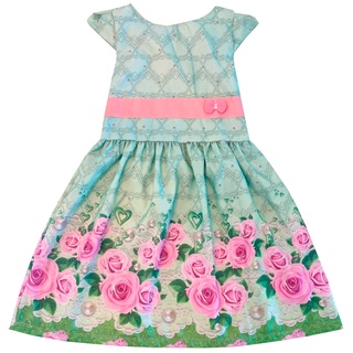 Vestido Infantil Estampa Floral Manguinha Temático (5)