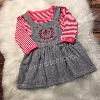 Vestido para bebê menina Roupa para recém nascido manga comprida princesa (5)
