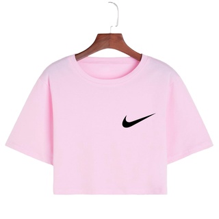 T shirt Blusinha Feminina Casual Camisetinha Cropped Curto Nike
