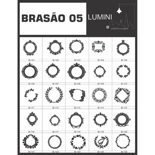 Aplique Brasão mdf 6 cm - kit 15 unidades (6)