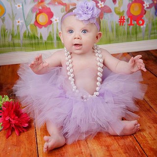 Saia de tule lilás fantasia bebê mesversário ensaio fotográfico