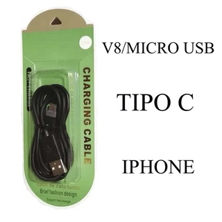 Cabo Carregador Turbo Rápido V8 Micro Usb Tipo C Iphone Samsung Lg Asus Xiaomi Motorola Cabo de Dados 1 Metro
