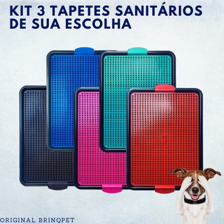Kit 3 Educador canino sanitário canino tapete para cachorro fazer xixi tapete canino dog banheiro pet Campeão