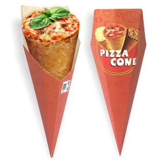 Caixa Embalagem Para Pizza Cone, Cone Pizza (50 Unidades).