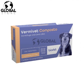 Vermivet Composto 600mg Vermifugo Cães E Gatos Caixa com 4 Comprimidos - GLOBAL STORE (3)