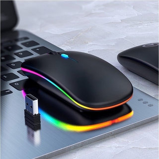 Rato recarregável sem fio silencioso LED retroiluminado mouse USB computador laptop mouse óptico