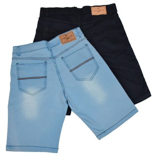 Bermuda jeans masculina com lycra - elastano