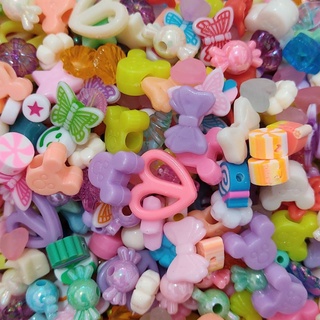 Miçangas Contas divertidas Mix 50 pçs DIY Acessórios Pulseiras de Miçangas para Strap Phone Kit para fazer jóias Micangas Infantil para crianças (1)