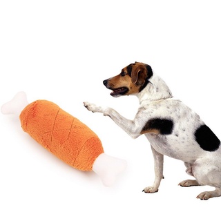Pet Brinquedos De Pelúcia Do Cão Listrado Squeaky Som Elefante / Pato / Porco Filhote De Cachorro Squeak Chew Toy (8)