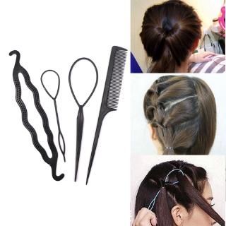 Magic Hair Styling Accessories Hair Clip DIY Hair Braiding Braider Tool Set Twist Bun Barrette Elastic Women Headband (4)