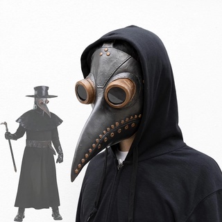 Plague Médico Máscara De Couro Em Bico Máscara Máscara De Halloween Steampunk Pu Aves Cosplay Adereços Acessórios (3)