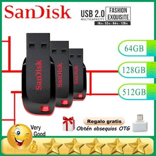 Sandisk Pen Drive 512GB Flash Disk USB 2.0 Memory Stick 64GB/32GB