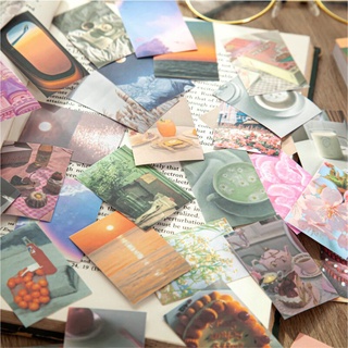 50 PCS Nature Adhesive Washi Stickers Set for DIY Crafts Scrapbook Planner Album Journal Decoration Stationery (4)