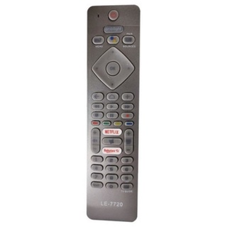 Controle remoto Compativel para tv Philips smart 4k Rakuten Le-7720 Netflix