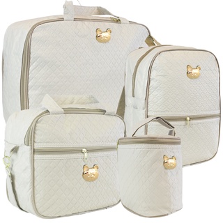 Bolsa Maternidade Menina/Menino Coleção com mochila Kit 4 Material Térmico Impermeável