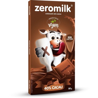 Chocolate sem Lactose 40% Cacau 80g - Zeromilk