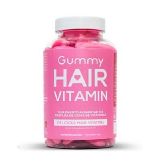 Gummy Hair Vitamina cabelo e unha c/ 60 gomas sabor tutti-frutti Gummmy Hair Vitamina em goma