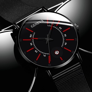 Homens Relógios 2021 Moda De Luxo Dos Homens De Negócios Relógio Ultra @ - @ Fino Cinto De Malha De Aço Inoxidável Fino Quartz Relógio De Pulso
