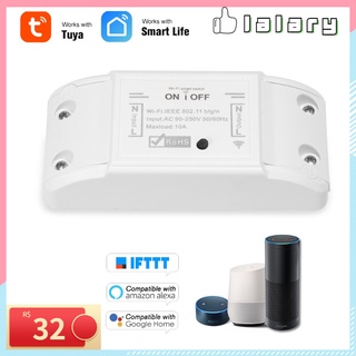 Interruptor Inteligente Tuya WiFi 10A/2200W Sem Fio com Amazon Alexa Google Home