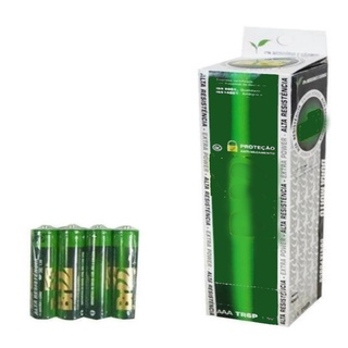 Kit 4 pilhas palito bateria AAA Pequena alta resistência (2)