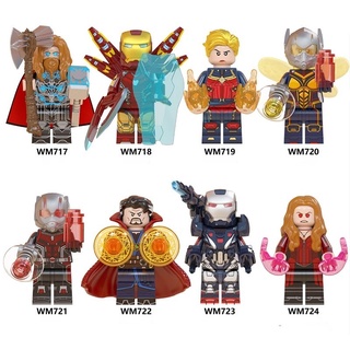 WM6063 Marvel Hero Series Capitão Marvel Scarlet Witch Lego Boneca De Tijolos Montada