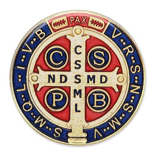 Adesivo Medalha de São Bento Colorido Auto Relevo