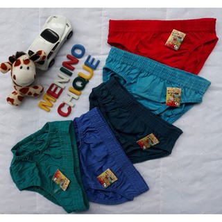 Kit 10 Cuecas infantil comum básica tipo: Slip tradicional | 100% algodão