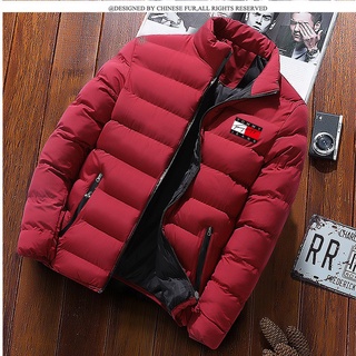 New Winter Fashion Tommy Men's Thermal Jacket Popular Men's Casual Comfort Thick Down Jacket