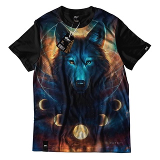 Camiseta Unisex Da Moda Qualidade Lobo B1425