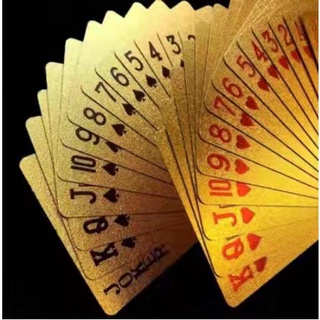 Baralho Dolar Dourado Ouro Folheado - A prova D'agua Poker Truco Cartas Jogos Dollar