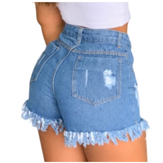 Short Jeans Moda Feminino Blogueira Cintura Alta Justo Lançamento PROMOÇÃO 2 (6)