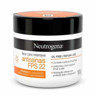 Creme Facial Neutrogena Face Care Intensive Antissinais FPS22 com 100g