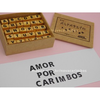 Kit Carimbos Alfabeto - 30 peças - tamanho aprox. 1,5x1,5cm cada letra