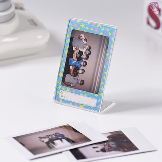 PR*3" L-shape Acrylic Photo Frame Transparent Mini Stand for Fujifilm Instax Mini 8 8+ 70 7s 90 25 26 50s 9 SP-1 SP-2 Fi