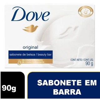 SABONETE EM BARRA CREMOSO COM 1/4 DE HIDRATANTE DOVE ORIGINAL COM 90G