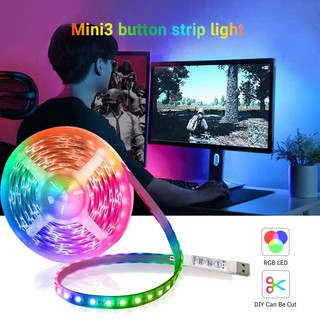Faixa de luz LED alimentada por USB Fita Led Ultra Rgb 5050 3/4 Metros Com Controle Rolo 4m 16 Cores Colorida 72 Leds Aprova D'agua 5v (1)