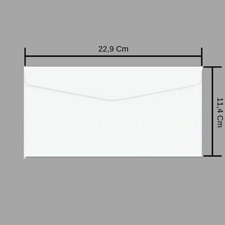 Envelope Carta Oficio Branco 11x22cm para Correio Sedex PAC Branco 40 Unidades