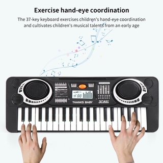 Teclado De Piano Elétrico Infantil J1-37 / Instrumento Musical / Música / Aprendizado / Brinquedo De Aprendizagem (2)