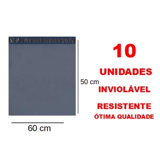 10 envelopes 60x50 cm (+3 aba) Plástico de segurança, Embalagem Correio