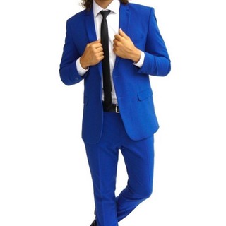 Terno Slim Azul Royal Masculino ( Paletó + Calça + Cabide )