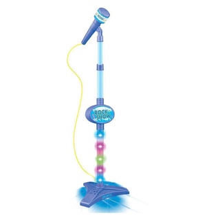 Brinquedo Infantil Microfone Musical Com Luz, Som E Pedestal Divertido