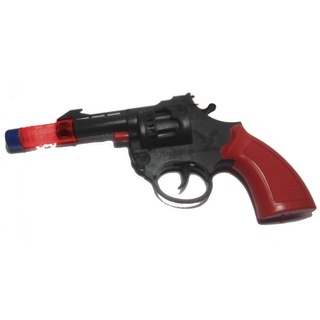 Pistola De Brinquedo Revólver De Espoleta Preto Retrô Toy