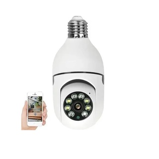 Camera Espian Segurança Lampada Panoramica Wifi1080 360 Grau