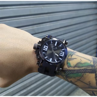 Relógio Oakley Gearbox Titanium Pulseira de Borracha Vidro De Safira