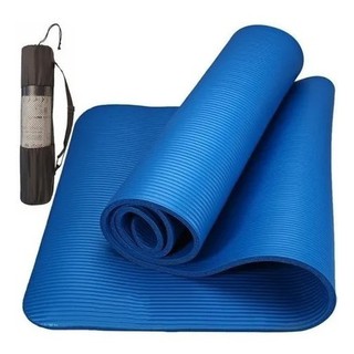Tapete Yoga NBR Mat Pilates Ginástica 179x61x1cm Com Bolsa