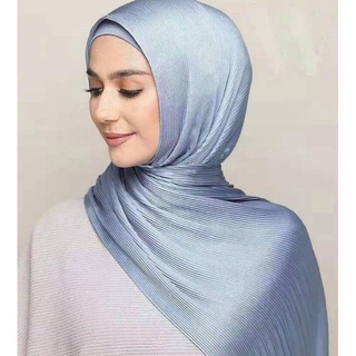 Hijab Completo Plissado Chiffon Moda Feminina Cachecol Hijab Muçulmano Xale Pashmina Atacado Ms170