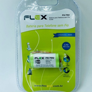 Bateria Para Telefone Sem Fio 2,4v 600mah Aaa Flex Fx-70u